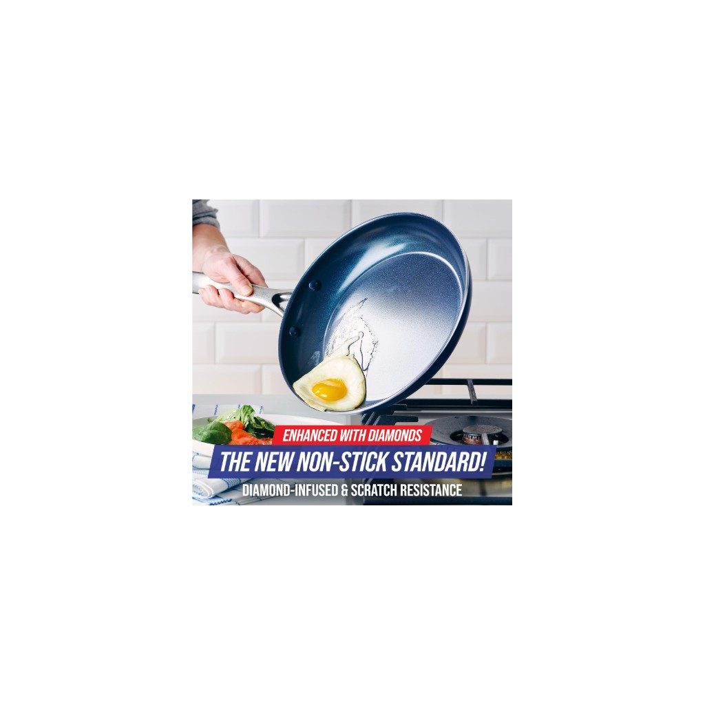 Cooking with Blue Diamond Skillet