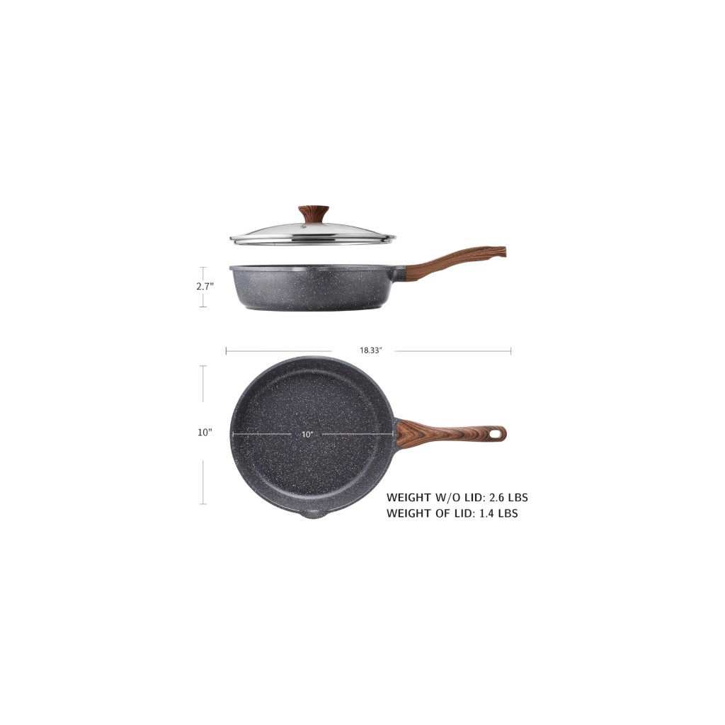 StoneCoat Induction Frying Pan in use
